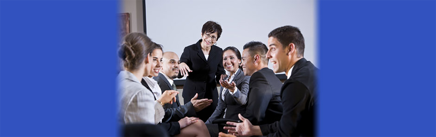 Group of smiling, happy workers